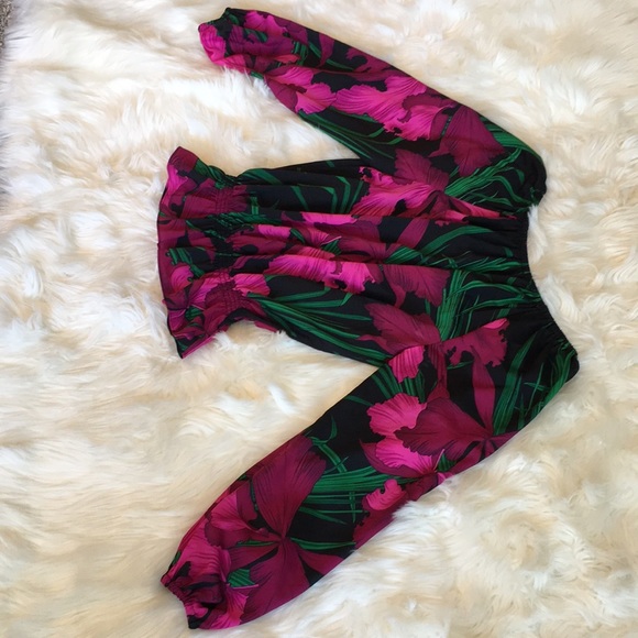 MICHAEL Michael Kors Floral Print Peasant Blouse - Picture 8 of 11